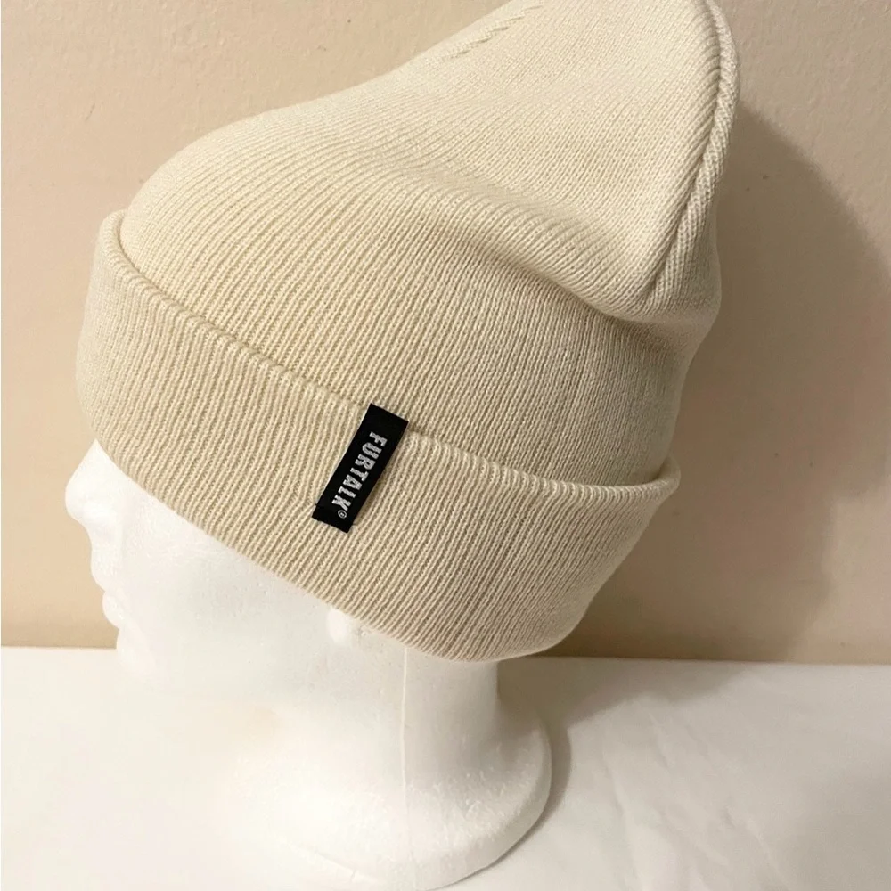 FURTALK Unisex Beanie for Men Women Cuffed Plain Skull Hat Winter Knit Cap Toque - Picture 1 of 2